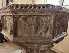 Blofield font: Christ is scourged (15th Century)
