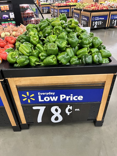 A picture for my son who has been complaining about the high price of green peppers
