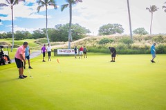 Hawaiian Electric at the Tee Off for Tots Golf Tournament on Hawaiʻi Island — Oct. 15, 2022: Every putt counts so practice was key!