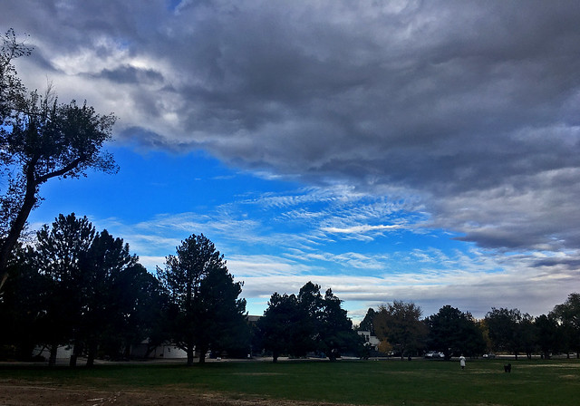 My neighborhood in Albuquerque with iPhone: the weather is changing...  New Mexico, USA.