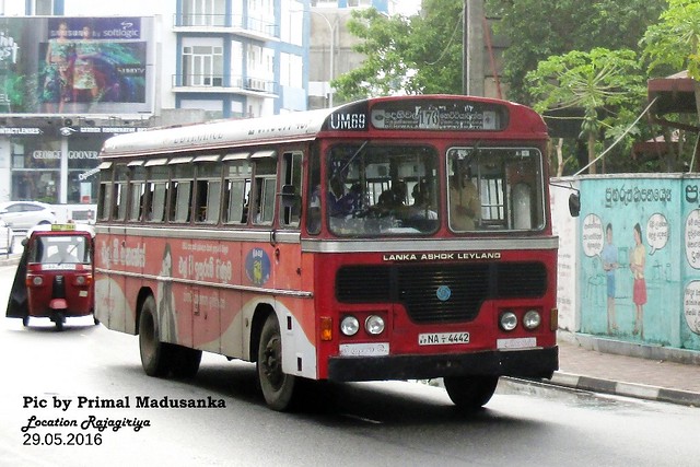 NA-4442 Udahamulla Depot Ashok Leyland - Viking 193 Hino Power B type Bus at Rajagiriya in 29.05.2016.