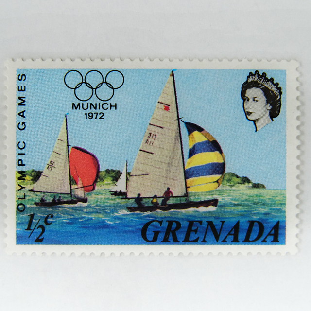 World Stamps - Grenada 1972 Olympic Games Yachting 1/2c