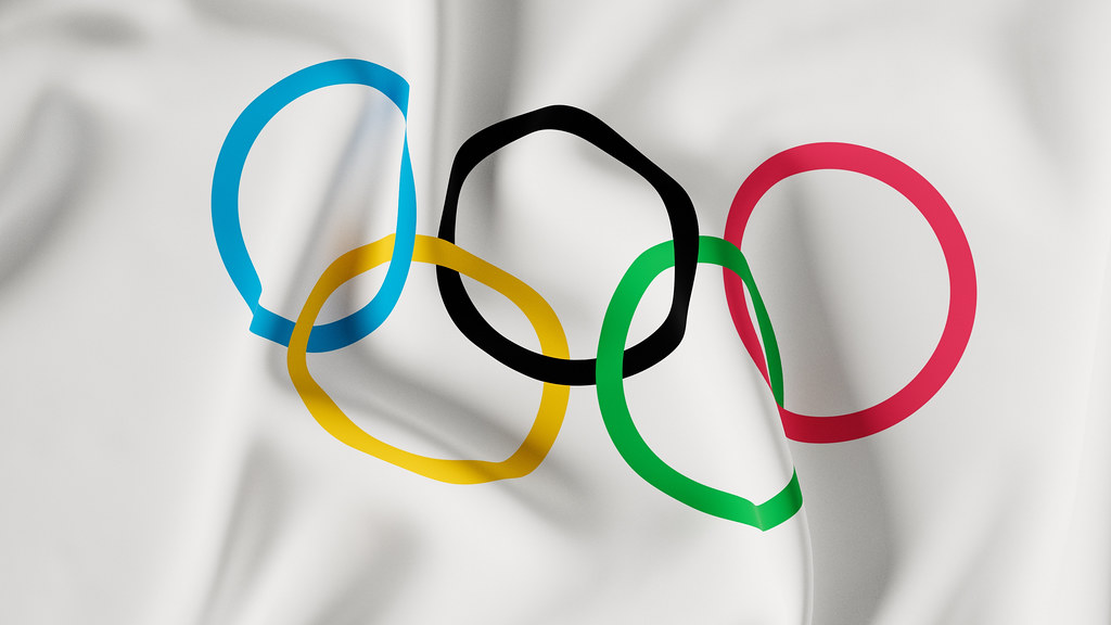 IOC Olympic flag.