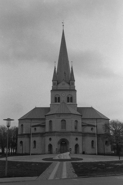Church of Frederikshavn in analog B&W