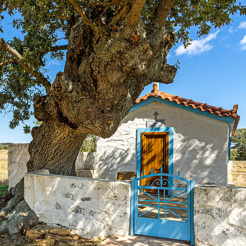 Local Church (Agios Nikalaos) Repanidi Village (NE Limnos) Greece (Cropped) (Olympus OM-1 & leica Summilux 10-25mm f1.7 Zoom Lens)