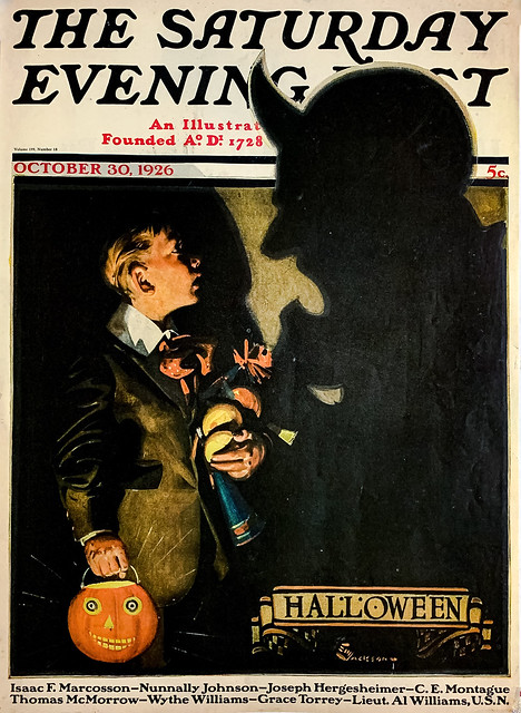“Halloween, 1926” by E. M. Jackson on the cover of “The Saturday Evening Post,” October 30, 1926.