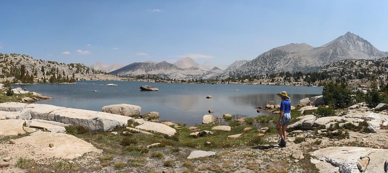 Looking out over the northern half of Marie Lake, just off the John Muir Trail, with Seven Gables on the far right