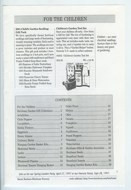 Santa Barbara Heirloom Nursery 1997 Catalogue 003