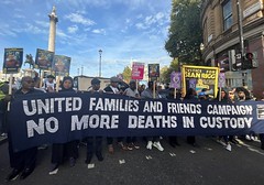 Marchers set off from Trafalgar Square - image credit Deborah Coles INQUEST