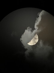 Moon and cloud