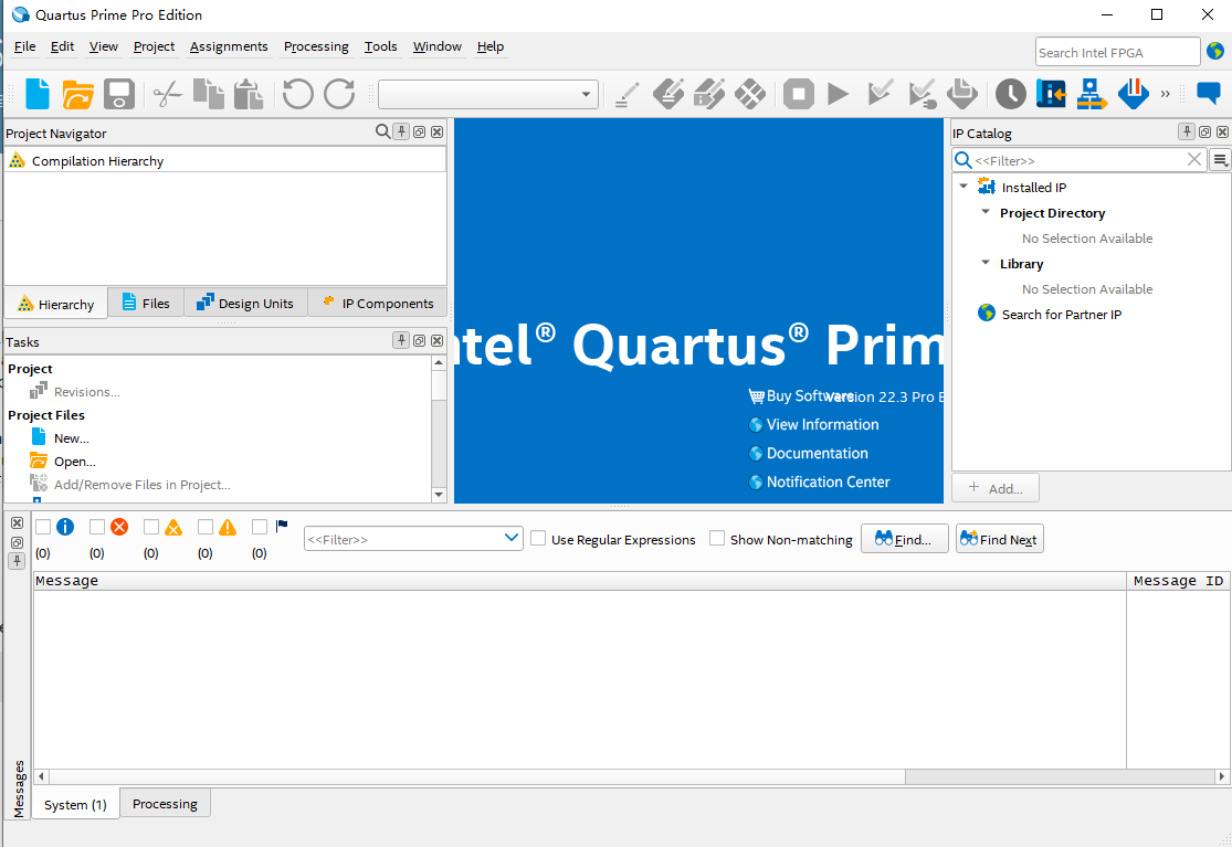 Working with Intel Quartus Prime Pro Edition 22.3 full