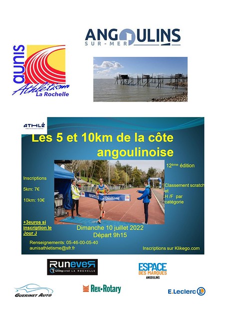 8em compétition 2022, 5 km de la cote angoulinoise, 10 juillet 2022