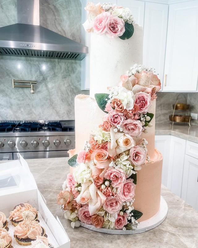 Cake by Pastries and Peonies