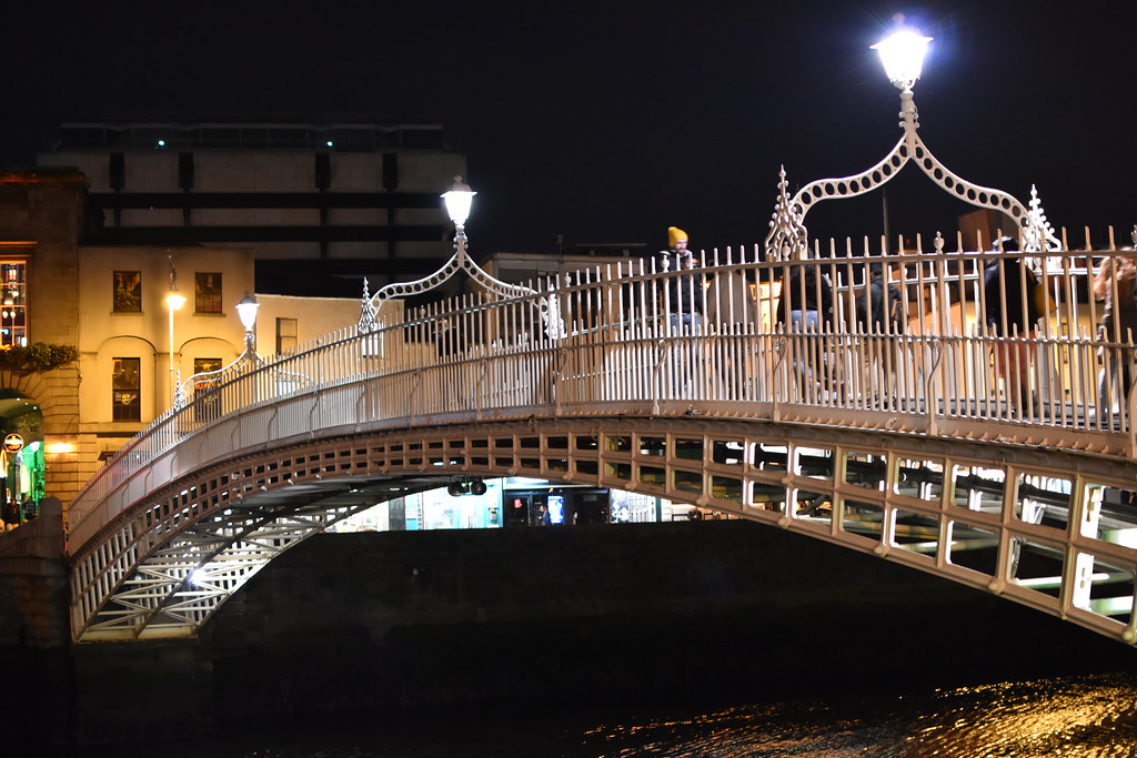 Lights on the Ha'Penny Bridge