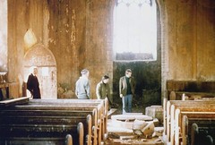 1974: Lady Harrod visits Corpusty church (c) Roger Last