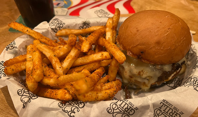 The No Reservations Burger with Cajun Seasoned French Fries