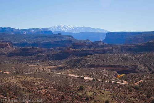 The La Sal Mountains from near Squaw Window and the Kokopelli Trail, Dewey Bridge, Moab, Utah