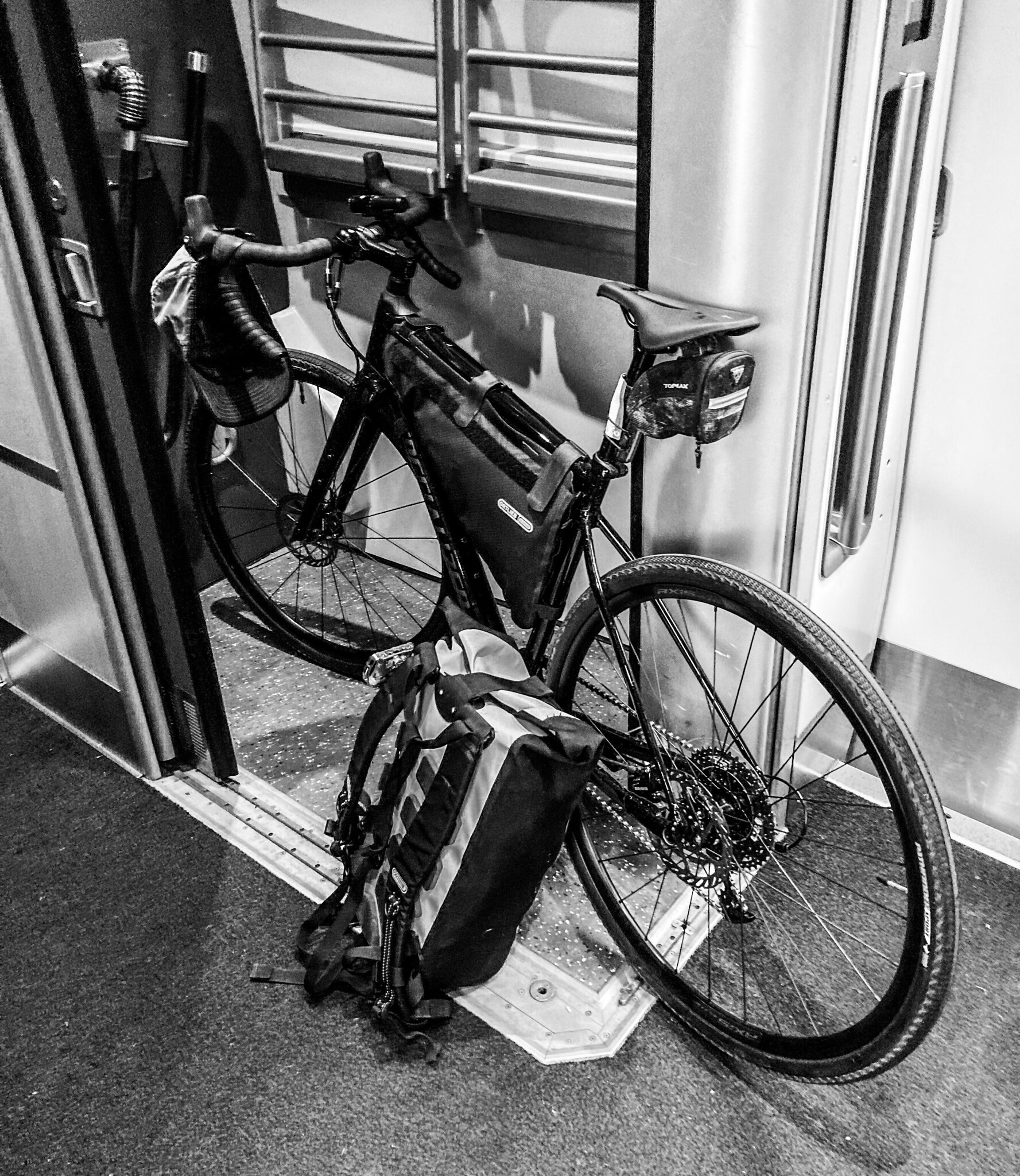 Bike on a train