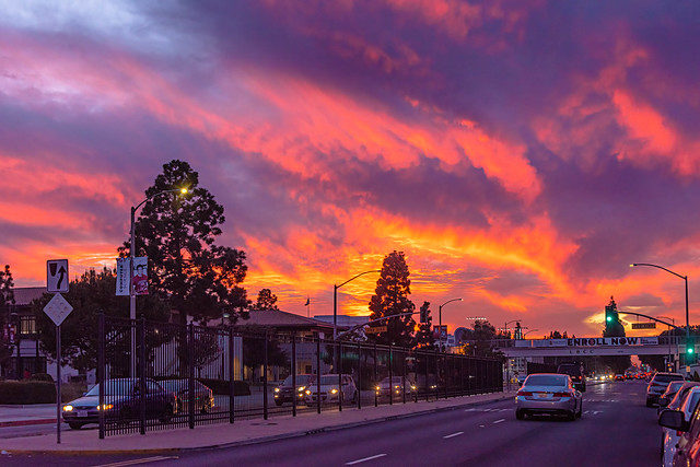 Epic Sunset at Long Beach City College
