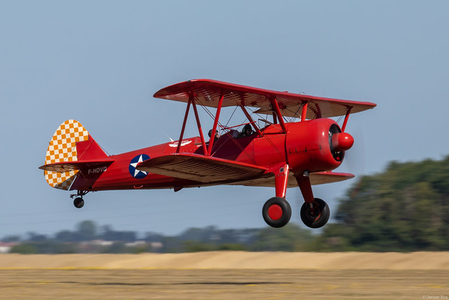 Boeing (Stearman) model 75 at the Meaux Airshow 2022, France