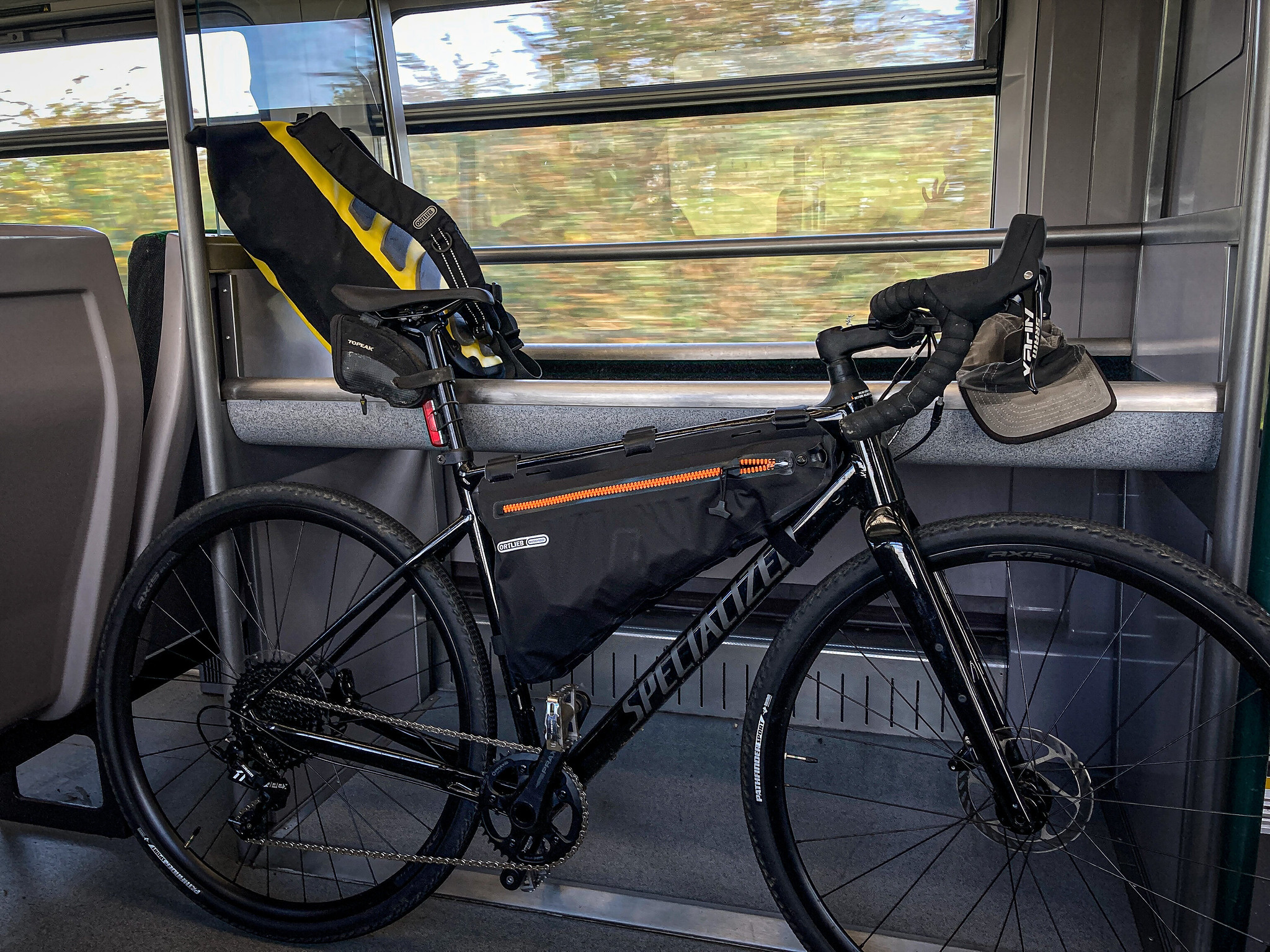 Bike on a train