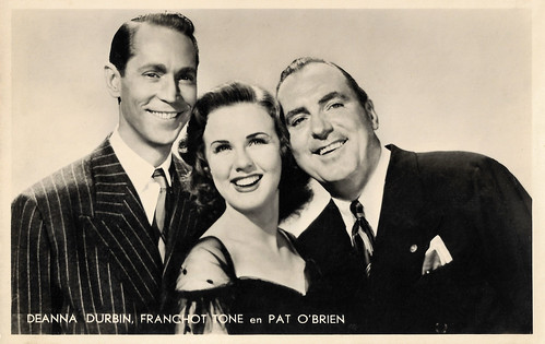 Deanna Durbin, Franchot Tone and Pat 'O Brien in His Butler's Sister (1943)
