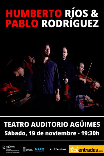 Cartel promocional del concierto de Humberto Ríos y Pablo Rodríguez en Agüimes