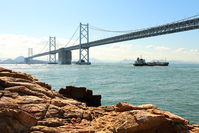 The Great Set Bridge over the Seto inland sea
