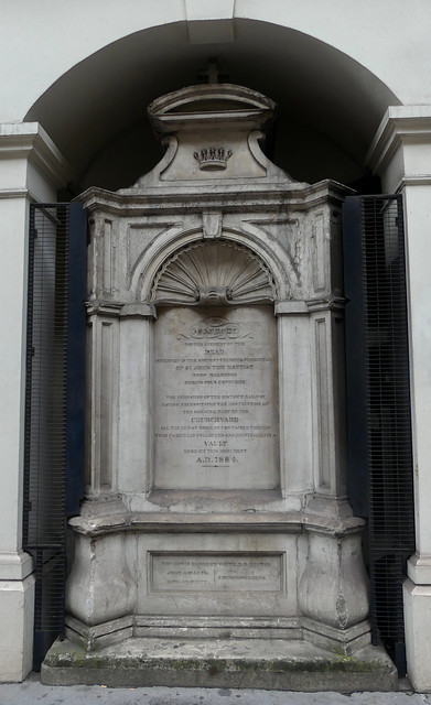 Monument (St John the Baptist upon Walbrook), Cloak Lane, the City of London