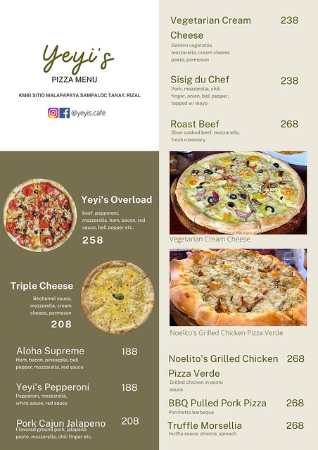 Yeyi's Pizzeria & Café - Tanay, Rizal (Food Guide)