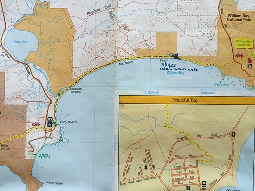 Track Map - Parry Beach / Mazzoletti Beach - Bibbulmun Track, South Coast, Western Australia