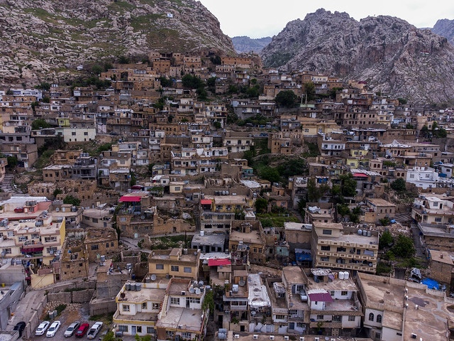 The spectacular and ancient town of Akre is built into the mountainside. Akre is located 100 km east of Duhok on the way to Erbil and the Barzan Region.Gailan Haji-70- _0659