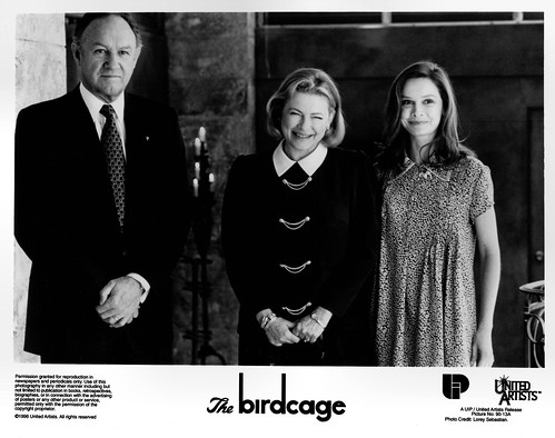 Gene Hackman, Dianne Wiest and Calista Flockhart in The Birdcage (1996)