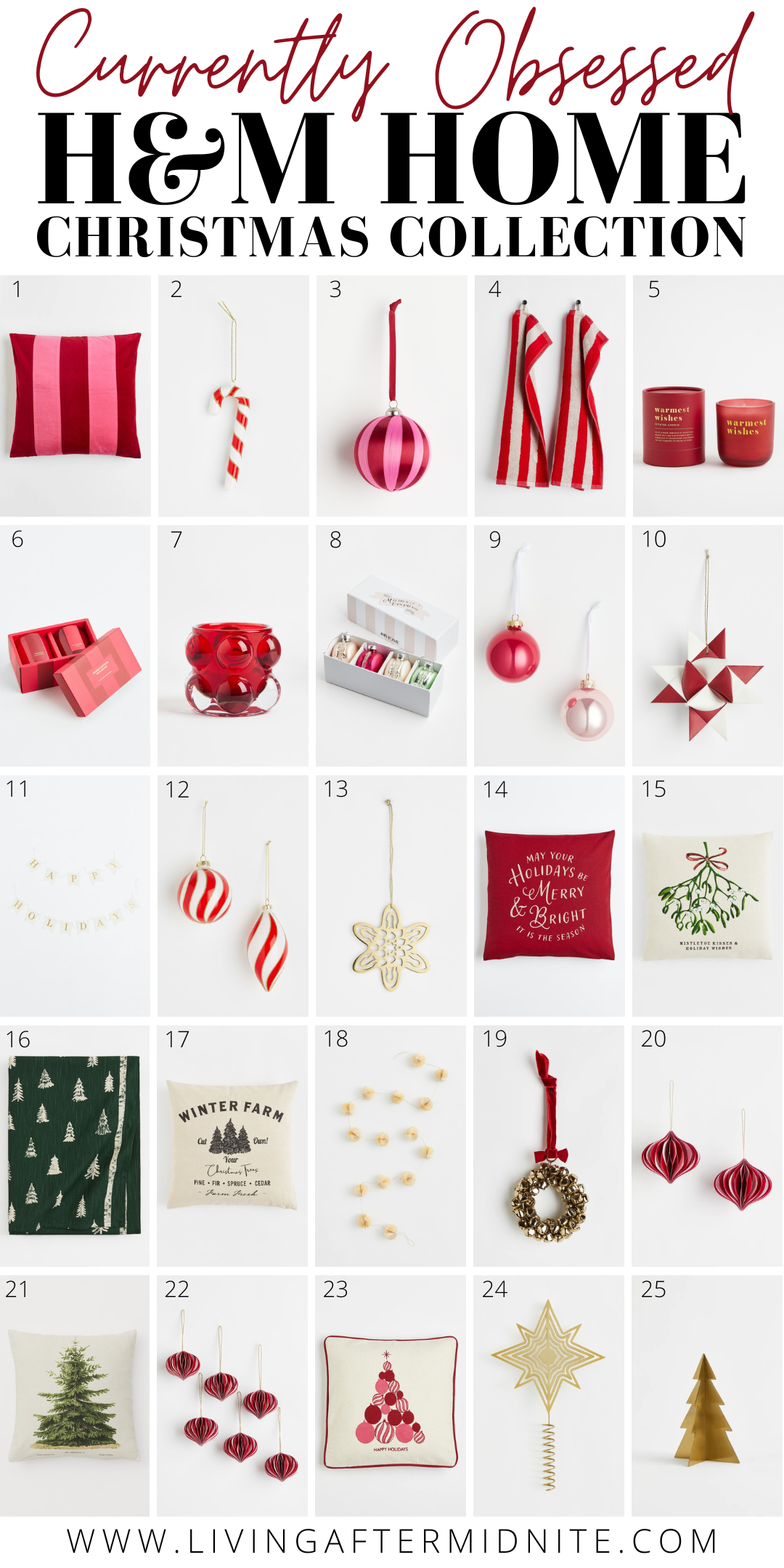 H&M Home Christmas Collection 2022 |H&M Home Christmas Collection | Affordable Holiday Decor | Christmas Tree Decorating | Inexpensive Christmas Decor | Red and Pink Christmas Decor | Living Room Christmas Decorating Ideas | Christmas Aesthetic | Christmas Decor Ideas | Vibrant Christmas Decor