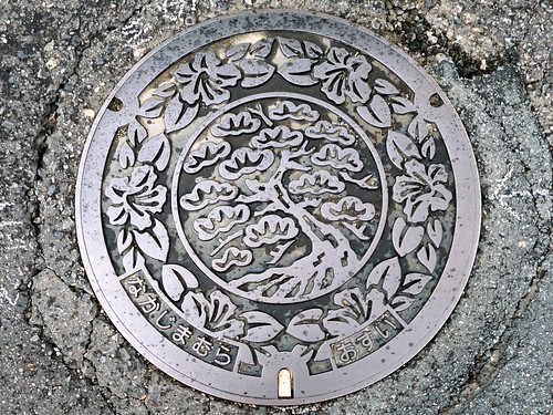 Nakajima Fukushima, manhole cover （福島県中島村のマンホール）