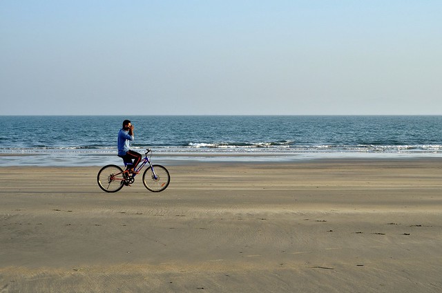 Cycling on St Martin’s Beach ,Bangladesh