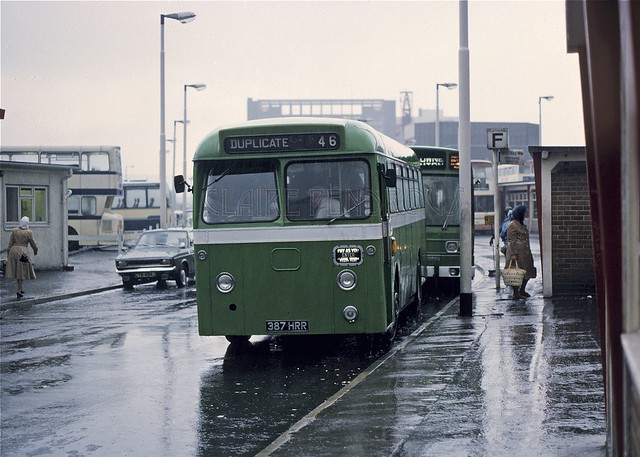 East Midland 387, Pond St Bus Station, Sheffield, c1975