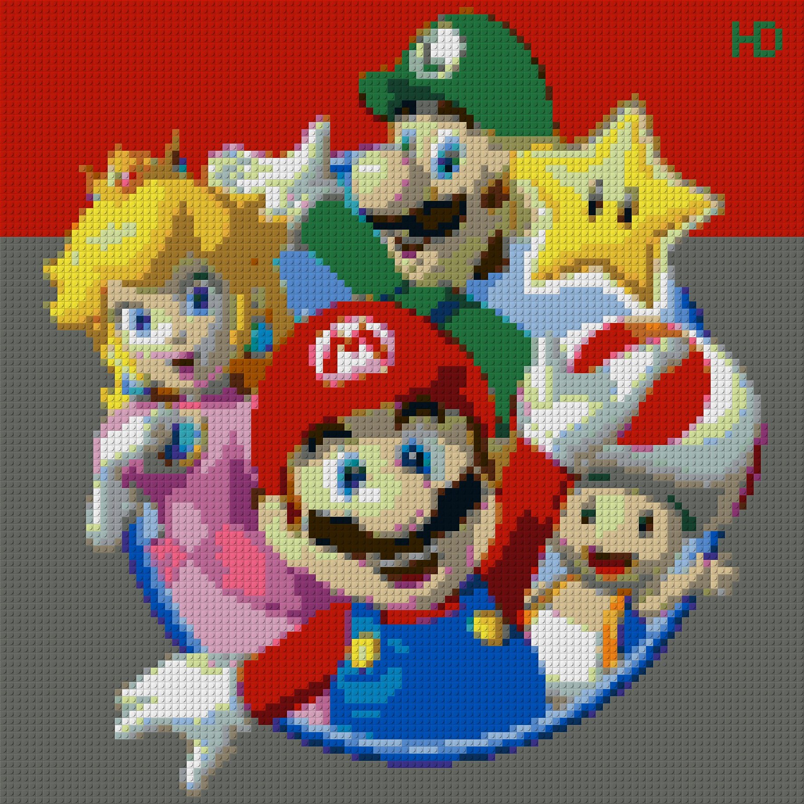 LEGO mosaic: Mario & Friends