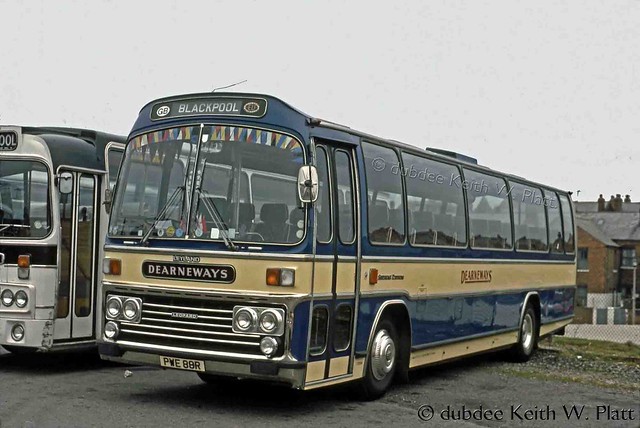 September 1978 PWE88R  Leyland Leopard Dearneways of Goldthorpe in Blackpool.