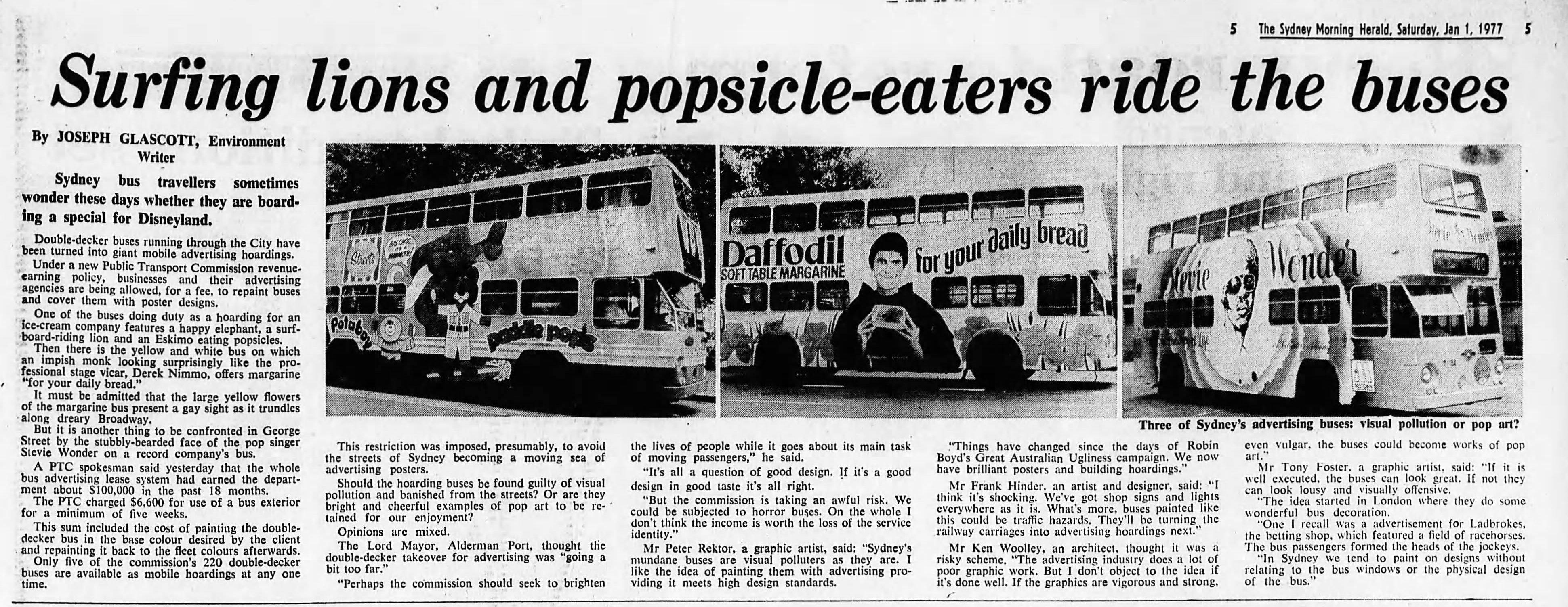 Bus advertising January 1 1977 SMH 5