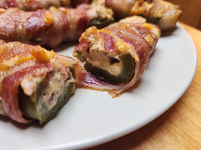 Jalapeno poppers! And there's some smoked chuck roast in the filling.