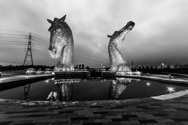 Blue Hour at the Kelpies.
