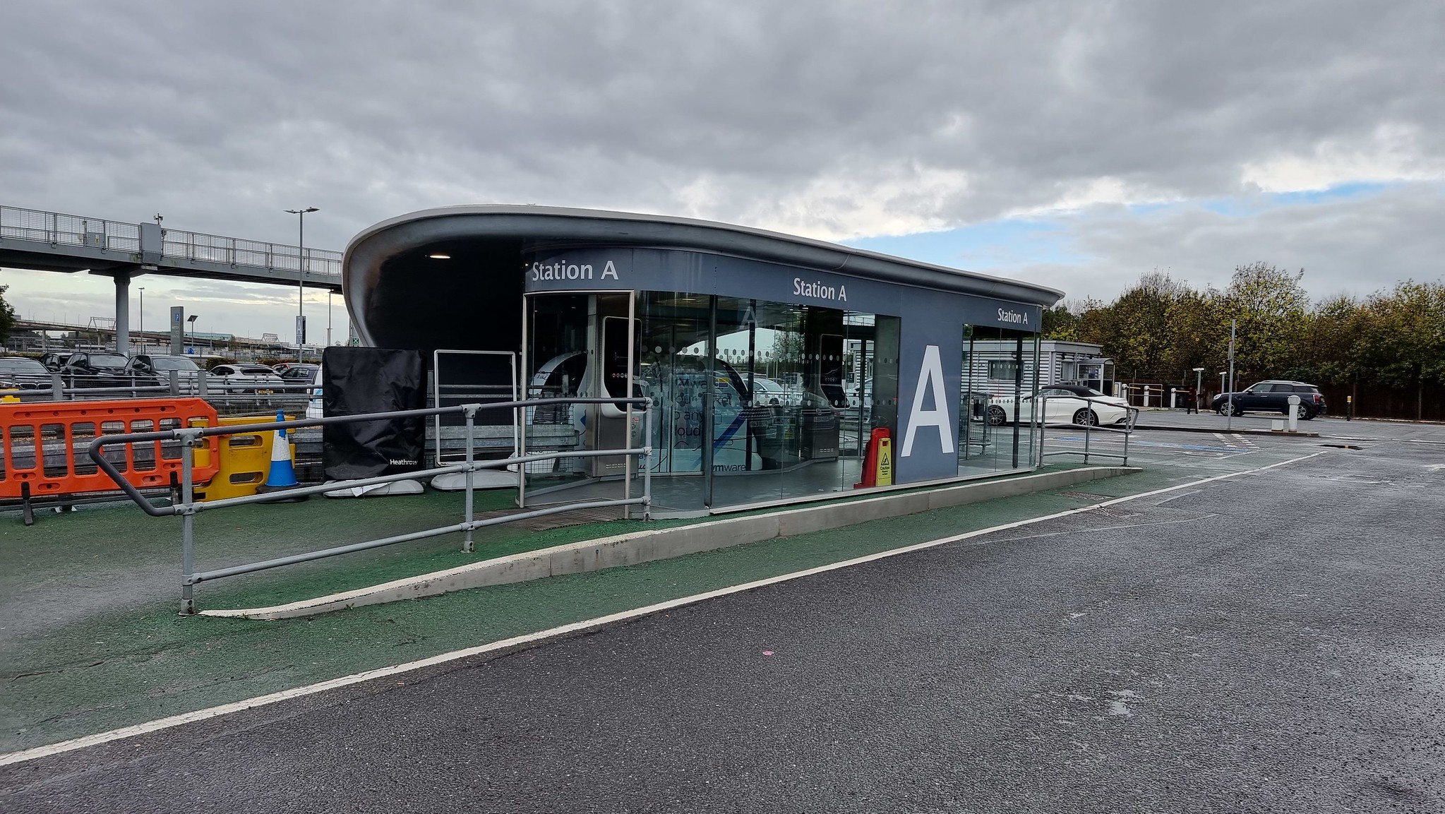 The POD parking station at Heathrow T5