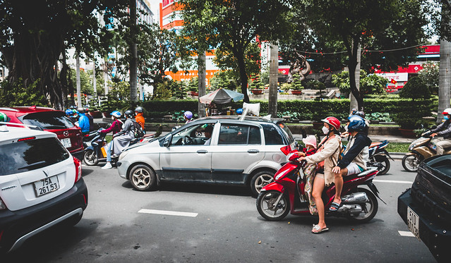 Babies on bikes, Ho Chi Minh City, Vietnam