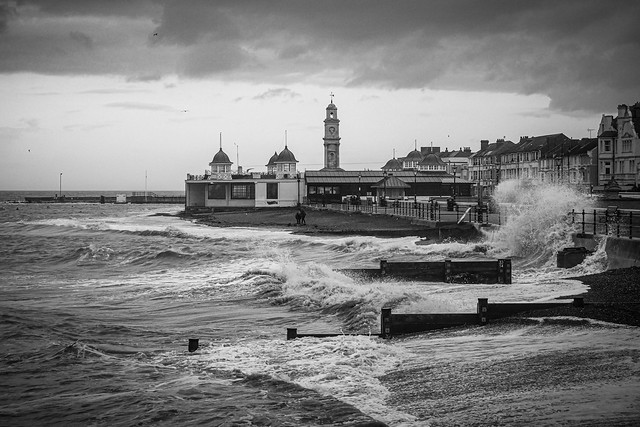 Rough seas and high tide, Herne bay