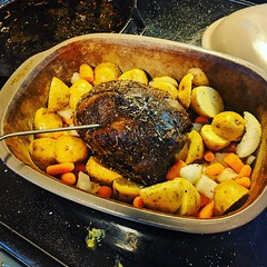 Venison top sirloin roast. Delicious.