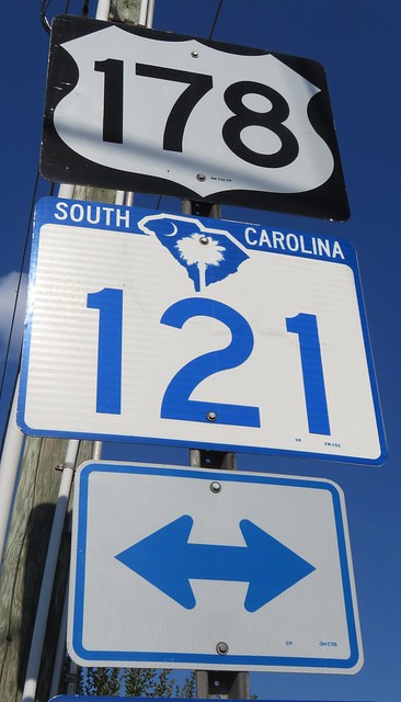 U.S. Highway 178 and South Carolina State Highway 121 Signs (Saluda, South Carolina)