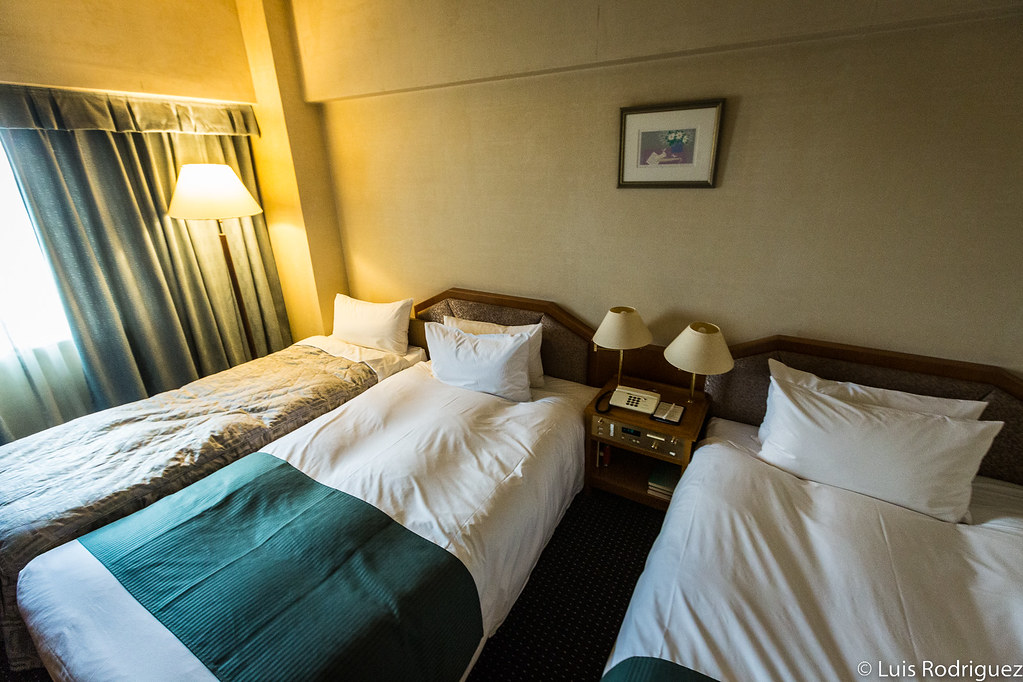 Habitaci&oacute;n peque&ntilde;a y b&aacute;sica en el hotel New Otani de Tottori