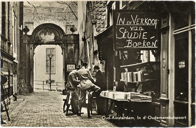 Second-hand bookseller Oudemanhuispoort Amsterdam-Centrum 1960s