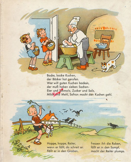 Fritz Baumgarten Ringel Ringel Reihe, alte kinderreime,  1950  pag d